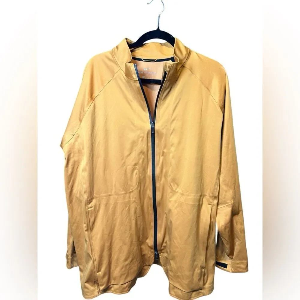 NWOT NIKE Men’s AeroShield Full Zip Golf Jacket - Gold Yellow - Size XL